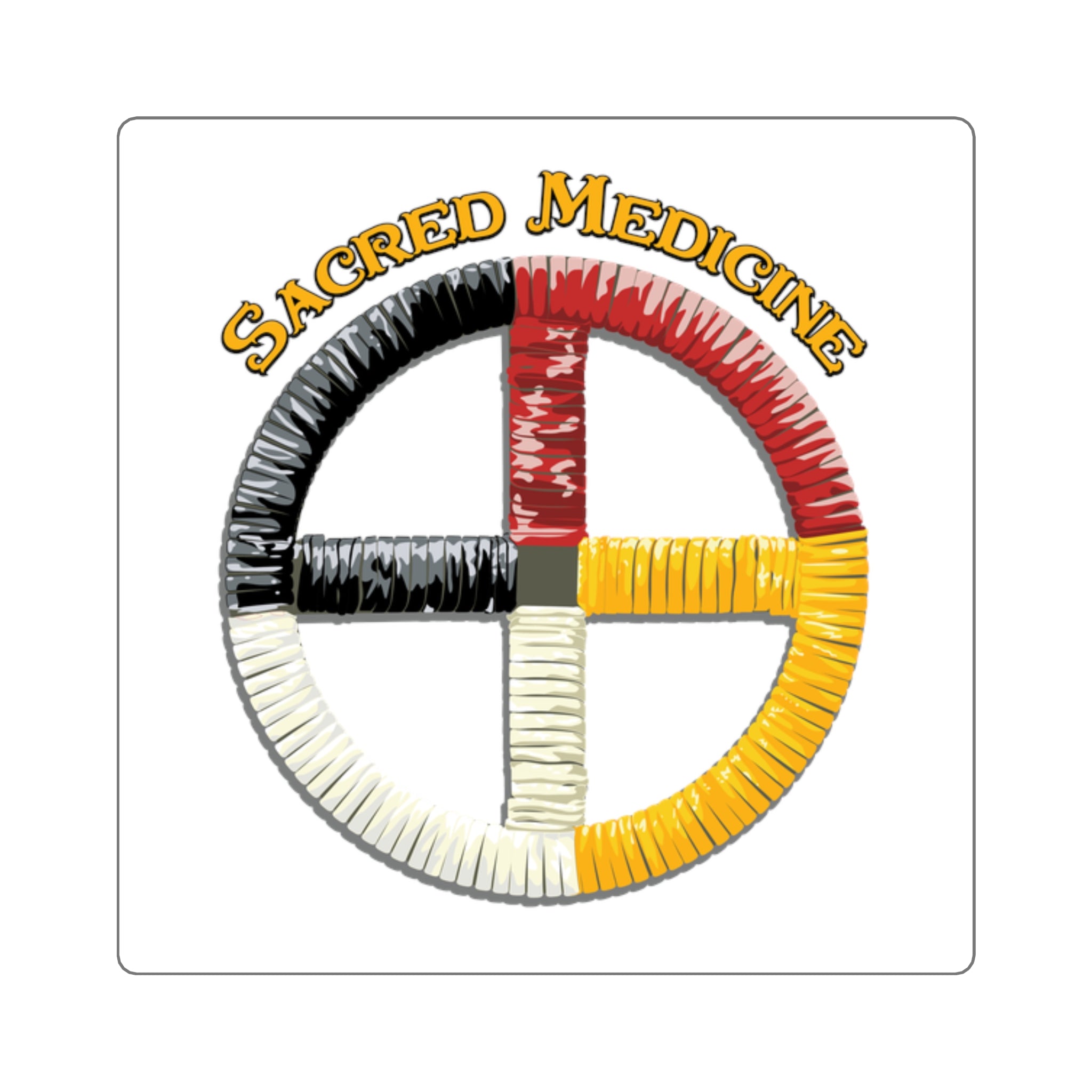 Lakota* Medicine Wheel Square Sticker ON SALE 10% OFF!