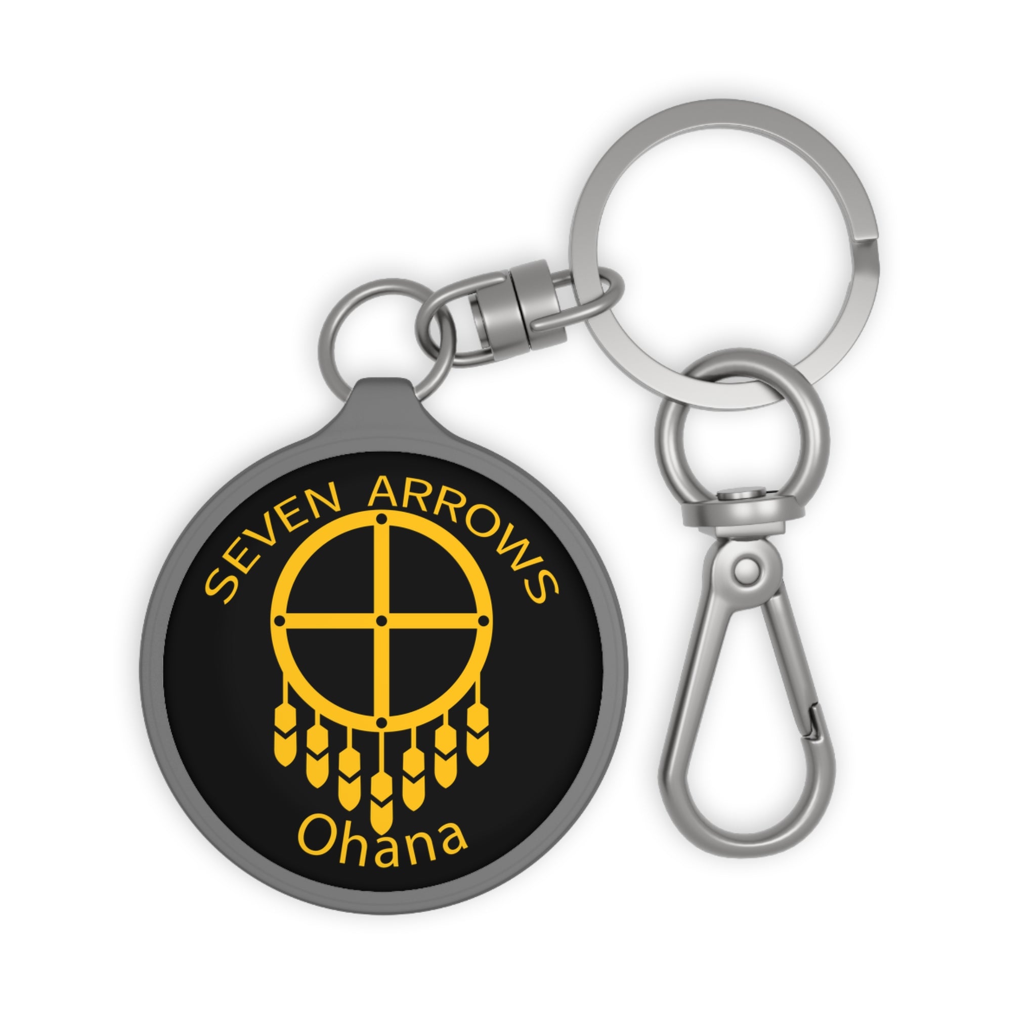 Yellow Seven Arrows Logo Ohana Keyring