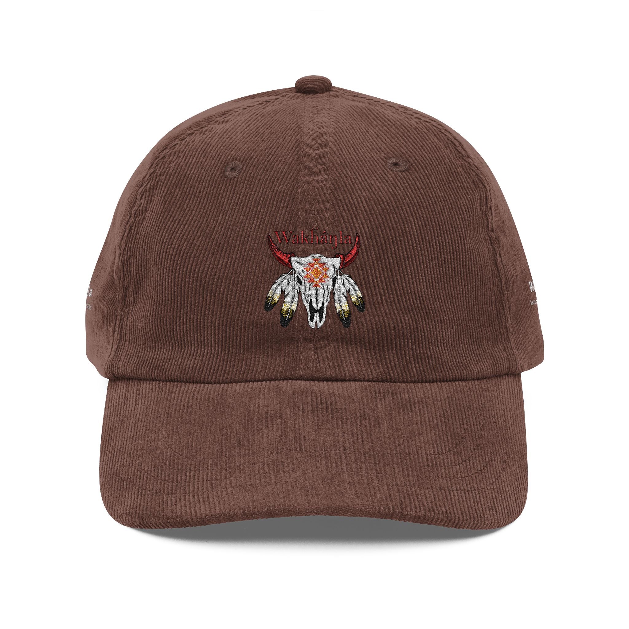 Embroidered Vintage Corduroy Cap — Wakhanla Logo