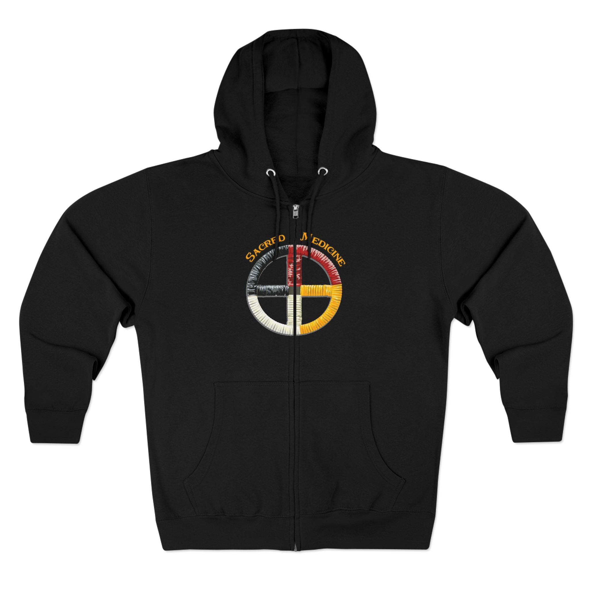 Lakota* Style Medicine Wheel Zip Hoodie