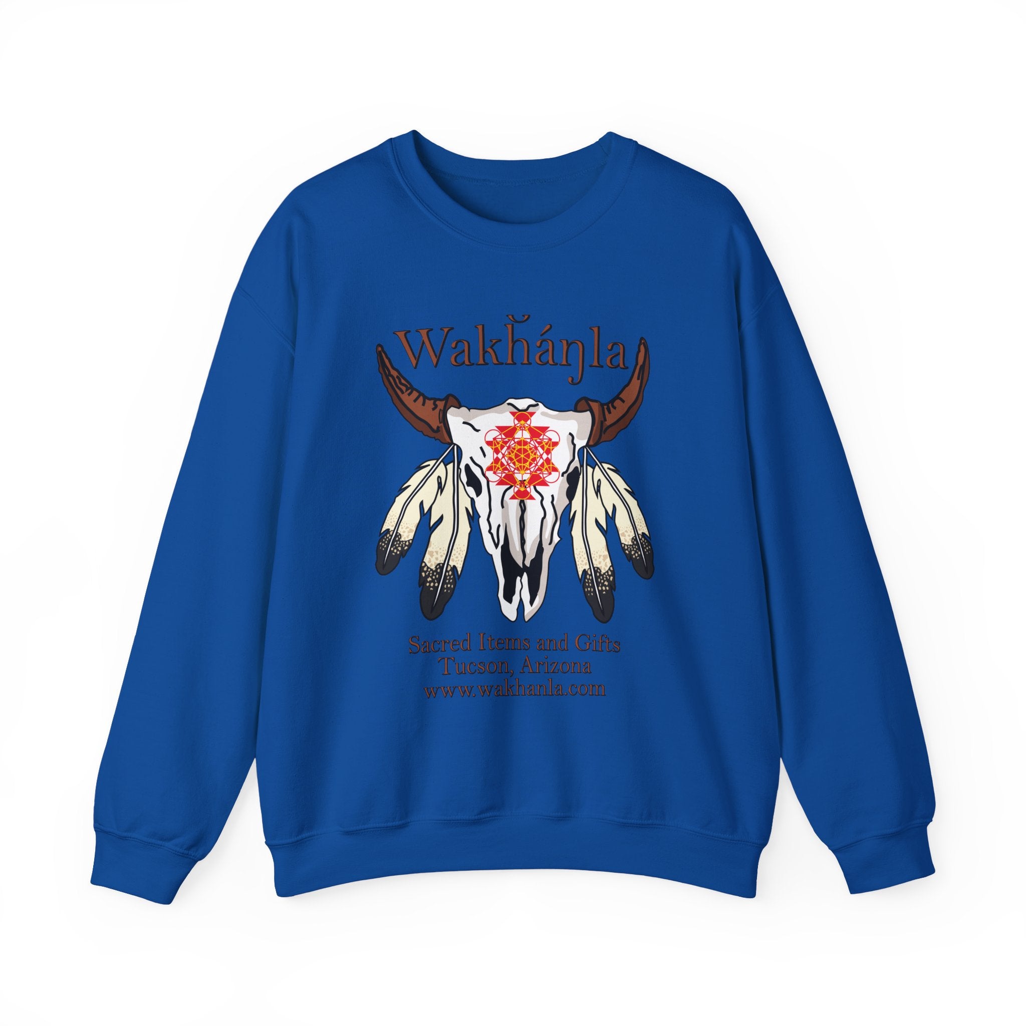 Wakhanla Buffalo Skull Logo Crewneck Sweatshirt