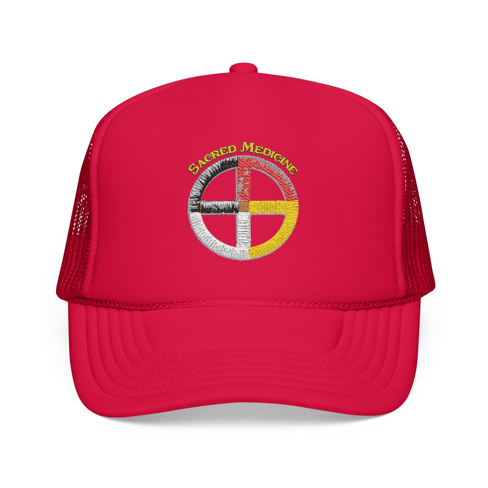 Ojibwe Sacred Medicine Wheel Trucker Hat