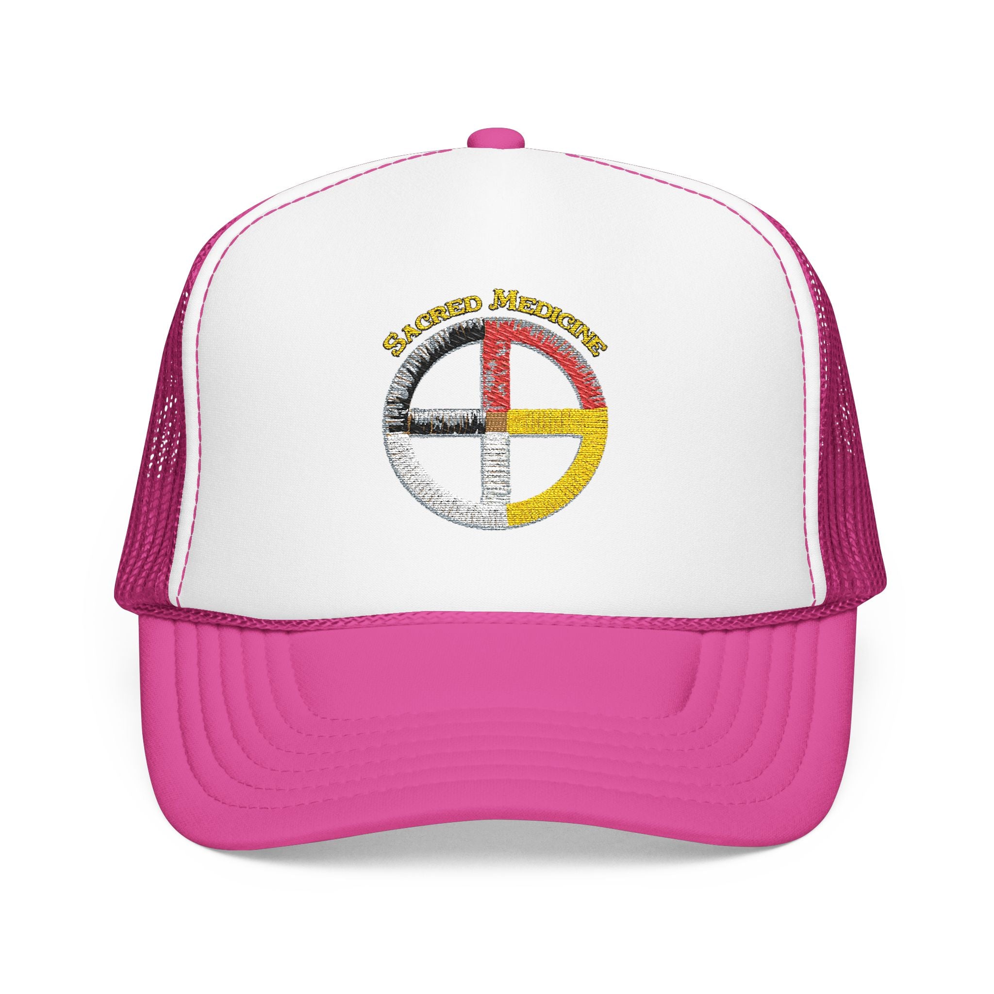 Ojibwe Sacred Medicine Wheel Trucker Hat